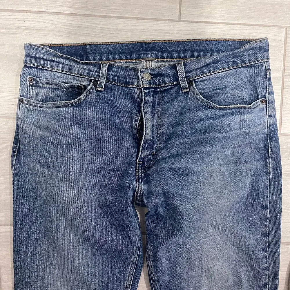 Levi's 511 Slim Fit Straight Leg Medium Wash Jeans ~ Men's 34/32
